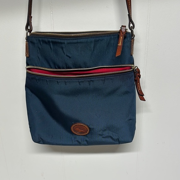 Dooney & Bourke Blue and Brown Logo Bag - Picture 1 of 14